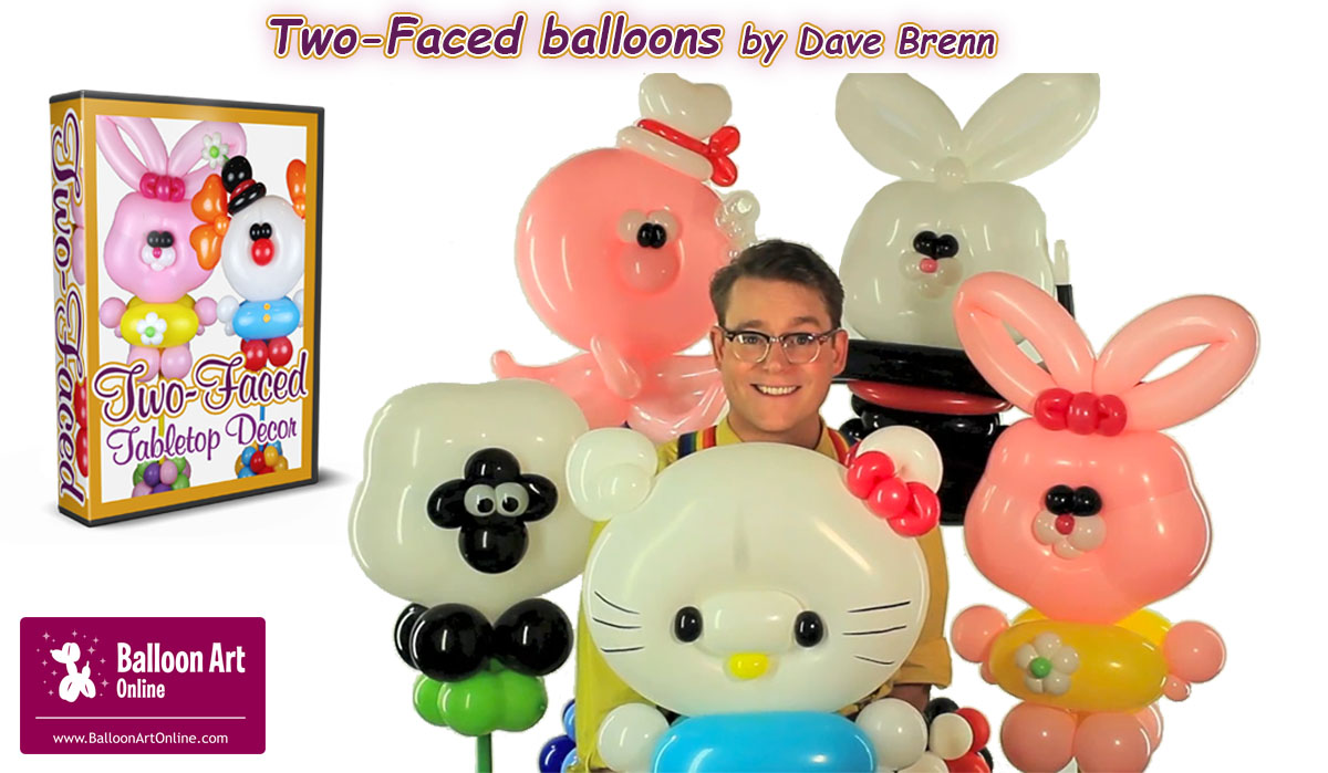 Two-Faced- Tabletop Centerpiece Balloon Decor - Balloon Art Online